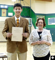 Sublette County Historical Society award. Photo by Dawn Ballou, Pinedale Online.