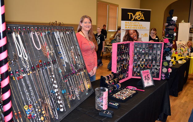 Amber and her Jewelry. Photo by Terry Allen.