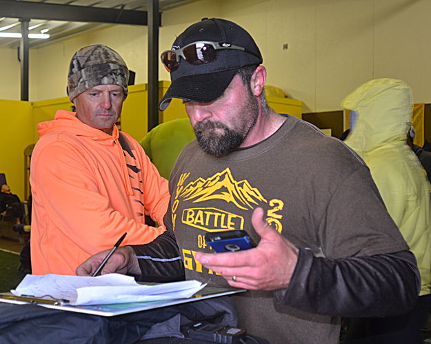 Brian and Andrew Calculate. Photo by Terry Allen.