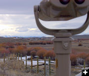 Binocular view of overpass. Photo by Terry Allen, Pinedale Online!.