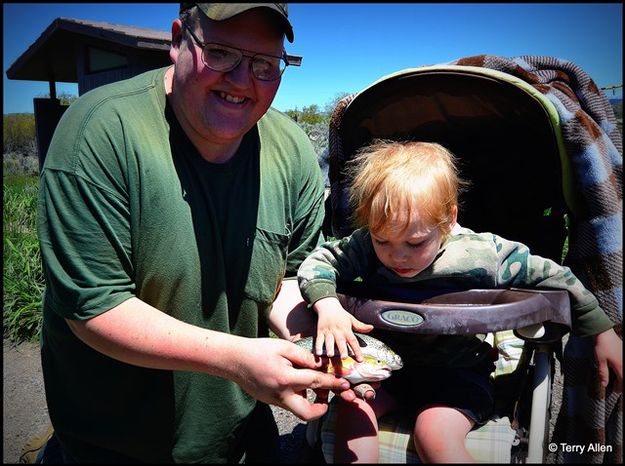 Laken Touches Gold-en Trout. Photo by Terry Allen.