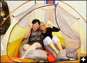 Girls in a Tent. Photo by Terry Allen.