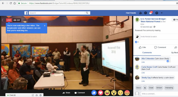 Public Meeting in Bondurant. Photo by Bridger-Teton National Forest.