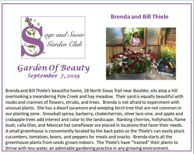 Thiele Garden of Beauty. Photo by Sage & Snow Garden Club.