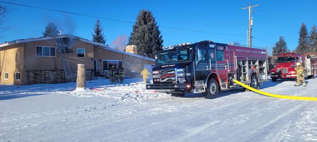 Attic fire. Photo by Sublette County Unified Fire.