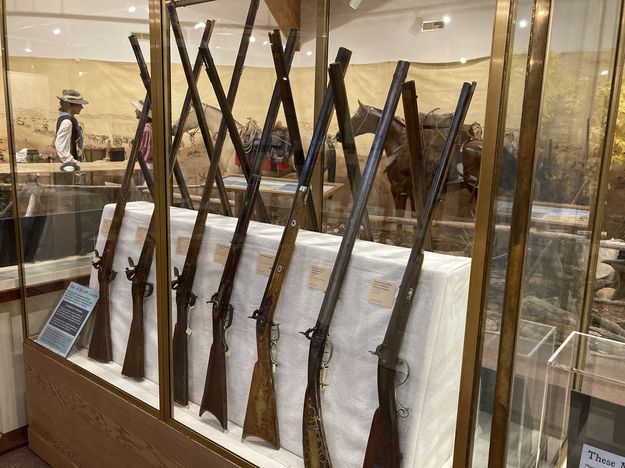 Fur Trade Era Guns & Rifles. Photo by Dawn Ballou, Pinedale Online.