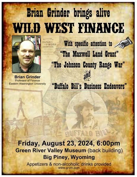 Wild West Finance talk Aug. 23, 2024. Photo by Green River Valley Museum.