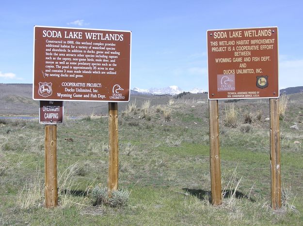 Soda Lake Wildlife signs. Photo by Pinedale Online.