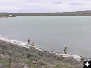 Fishing from the shore. Photo by Pinedale Online.