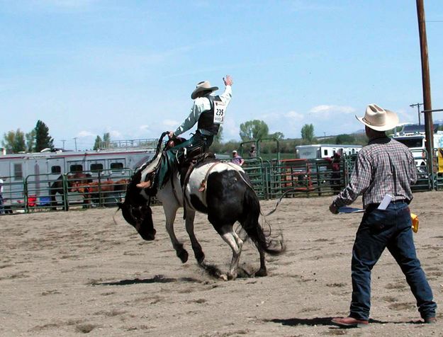 Saddle Bronc Rider. Photo by Pinedale Online.