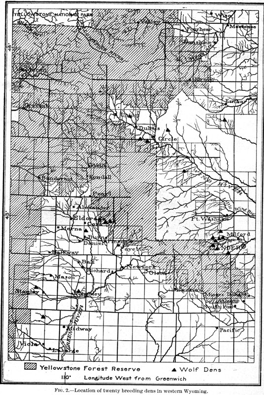 Wolf Dens in Wyoming. Photo by Vernon Bailey, Biological Survey.