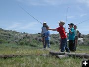 Spinner Casting Practice. Photo by Pinedale Online.