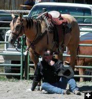 Cowboy and his horse. Photo by Pinedale Online.