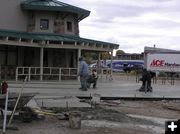 Walkway work. Photo by Pinedale Online.