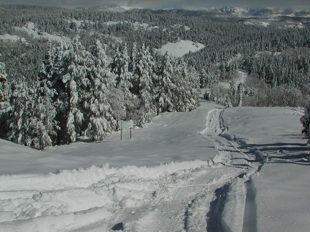 White Pine Snowmobile Trail. Photo by Pinedale Online.