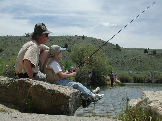 Kids Fishing Day. Photo by Clint Gilchrist, Pinedale Online.