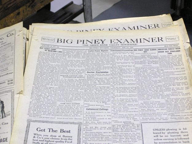 Big Piney Examiner. Photo by Pinedale Online.