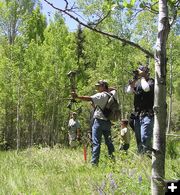 Aiming for the bear. Photo by Pinedale Online.