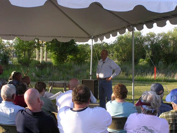 Fred Gowans talk. Photo by Pinedale Online.