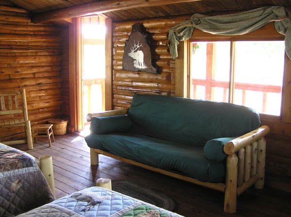 Couch in Cabin. Photo by Pinedale Online.