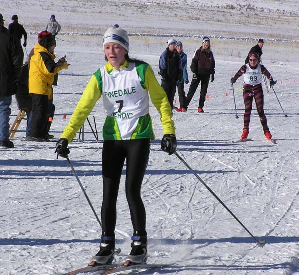 Across finish line. Photo by Dawn Ballou, Pinedale Online.