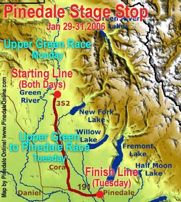 Pinedale Stage Stop Map. Photo by Pinedale Online.