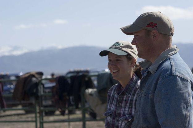 Two energetic locals wait for their next calf. Photo by Tara Bolgiano.