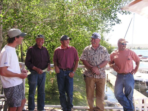 Checks to winners. Photo by Bill Boender.