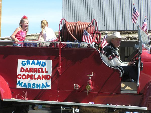 Grand Marshal Darrell Copeland. Photo by Dawn Ballou, Pinedale Online.