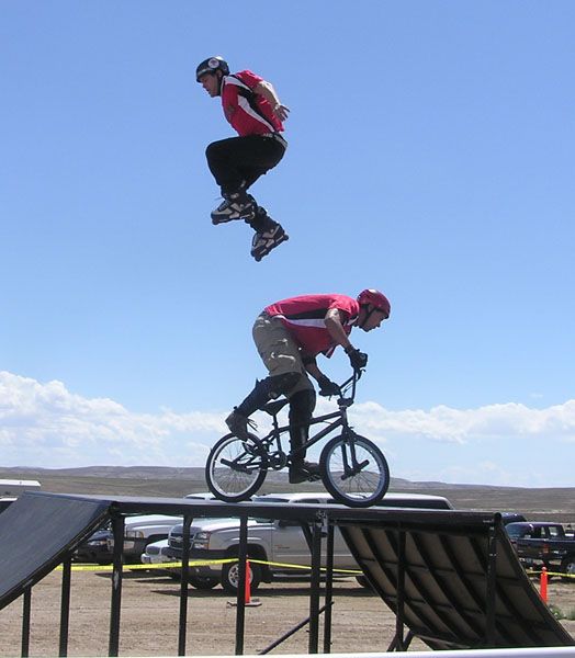 Crossover Jump. Photo by Dawn Ballou, Pinedale Online.