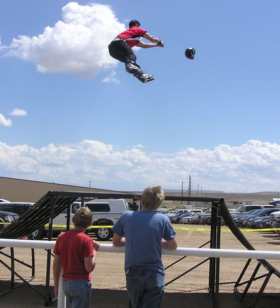 Flying helmet. Photo by Dawn Ballou, Pinedale Online.