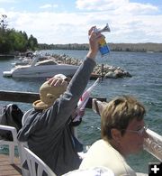 Race start horn. Photo by Dawn Ballou, Pinedale Online.