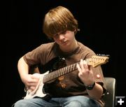 Connor Kingsbury on the guitar. Photo by Pam McCulloch, Pinedale Online.