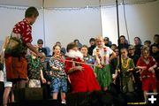 Limbo Santa. Photo by Pam McCulloch, Pinedale Online.