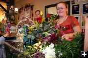 Getting ready for shoppers. Photo by Pam McCulloch, Pinedale Online.