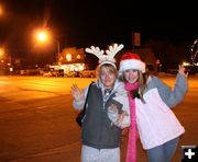 Downtown Pinedale at night. Photo by Pam McCulloch, Pinedale Online.