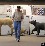 Trevor brings back his arrows. Photo by Dawn Ballou, Pinedale Online.