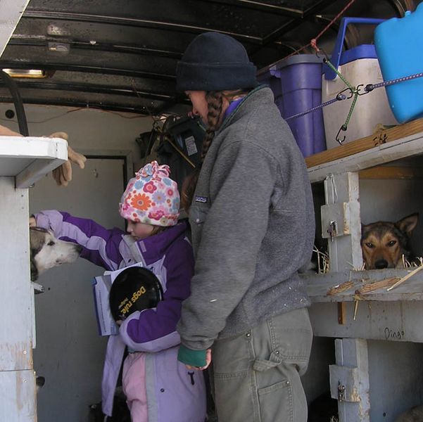 Showing the dogs. Photo by Dawn Ballou, Pinedale Online.