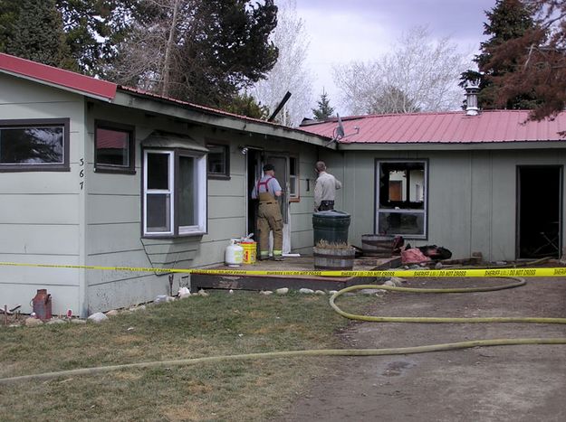 After the fire. Photo by Dawn Ballou, Pinedale Online.