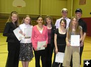 Scholarship Winners. Photo by Dawn Ballou, Pinedale Online.