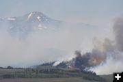 Backburn flames. Photo by Clint Gilchrist, Pinedale Online.