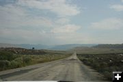 Fire crossed road to lake. Photo by Dawn Ballou, Pinedale Online.