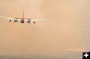 Retardant plane comes in. Photo by Dave Bell.