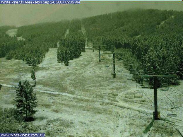 Snow on the Mountain. Photo by White Pine Ski Area & Resort.