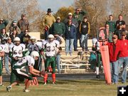 First Down. Photo by Clint Gilchrist, Pinedale Online.