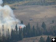 Firefighter crews move in. Photo by Kenna Tanner.