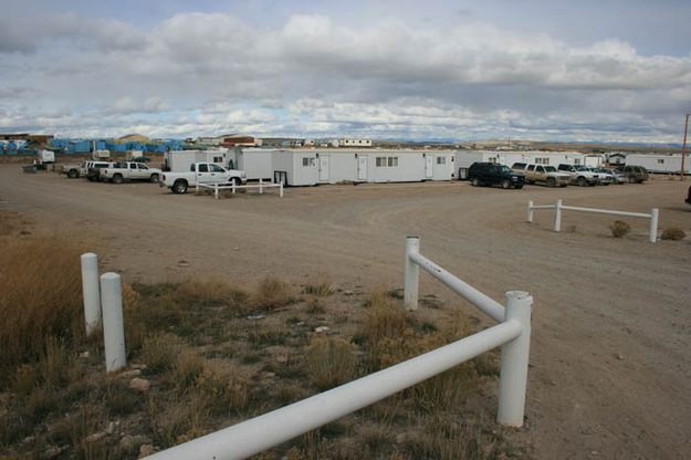 Other mancamp trailers. Photo by Dawn Ballou, Pinedale Online.