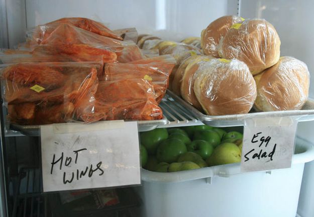 Hot Wings & Egg Salad. Photo by Dawn Ballou, Pinedale Online.