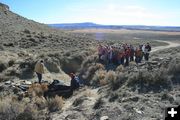 Uncovering the dig. Photo by Dawn Ballou, Pinedale Online.