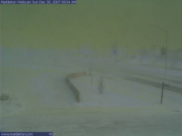 Blustery Marbleton. Photo by Marbleton webcam.